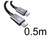 Thunderbolt 3/ USB-C USB3.1 /3.0/2.0 対応0.5mケーブル 40Gbps/100W