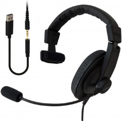 SOUNDWARRIOR 日本製 軽量 密閉型 片耳 ヘッドセットマイク付 SW-TR1-USB
