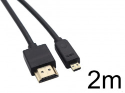 MicroHDMI → HDMI 2m