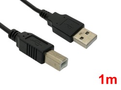 USB-A to USB-B ケーブル(1m)