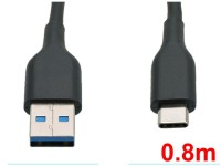 USB-A - USB-C 充電ケーブル(0.8m)