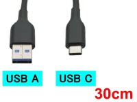 USB-C-USB-A充電ケーブル(30cm)