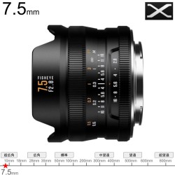 Brightin Star MF 7.5mm F2.8 IV APS-C Xマウント ブラック