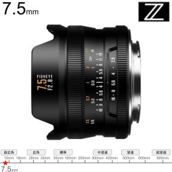Brightin Star MF 7.5mm F2.8 IV APS-C Zマウント ブラック
