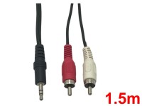オーディオ変換ケーブル RCA/ピンプラグ×2(赤.白)(1.5m)