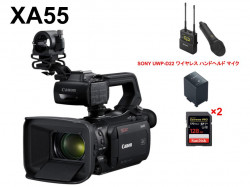 CANON XA55 業務用デジタルビデオカメラ / SONY UWP-D22 ワイヤレス ハンドヘルド マイク