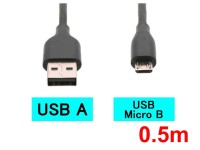 USBケーブル　A-マイクロB(0.5m)