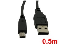 USB2.0ケーブル A-ミニB(0.5m)