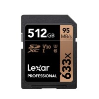 Lexar Professional 633x SDXC UHS-Iカード 512B (最大読込 95MB/s, 最大書込 45MB/s)