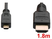 Micro HDMI to HDMI ケーブル(1.8m)