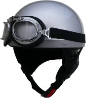LEADバイクヘルメット ハーフ CR-750 ビンテージ シルバー フリー 57~60cm未満