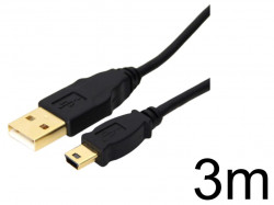 USBケーブル USB A オス to mini B オス 3m