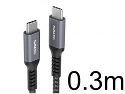 USB-C to USB-C ケーブル PD対応 60W急速充電 0.3m