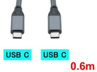 USB-C ＆ USB-C ケーブル(0.6m)
