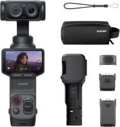 Insta360 Luna Ultra 長時間撮影キット：デュアルLeicaレンズ搭載8K Vlogカメラ、12倍ズーム、1インチセンサー、着脱式2インチタッチスクリーン、トリプルAIチップ搭載、Vlog撮影向けポケットジンバルカメラ_image