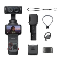 Insta360 Luna Ultra コスミックブラック POVキット：デュアルLeicaレンズ搭載8K Vlogカメラ、12倍ズーム、1インチセンサー、着脱式2インチタッチスクリーン、トリプルAIチップ搭載、Vlog撮影向けポケットジンバルカメラ_image