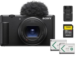 SONY VLOGCAM ZV-1M2 Vlog デジタルカメラブラック/ バッテリーチャージャー/ SONY 128GB SDXC メモリーカード