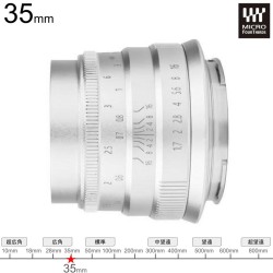 Brightin Star MF 35mm F1.7 APS-C マイクロフォーサーズマウント シルバー