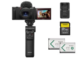 SONY VLOGCAM ZV-1M2 Vlog デジタルカメラブラック/ バッテリーチャージャー/ SONY 128GB SDXC メモリーカード/ SONY GP-VPT2BTセット