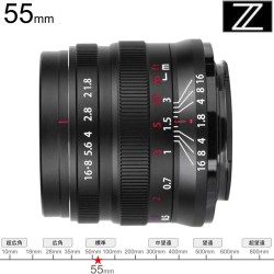 Brightin Star MF 55mm F1.8 フルフレーム Zマウント