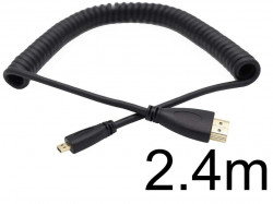 HDMI（Aタイプ オス）→Micro HDMI（Cタイプ オス）0.6~2.4m ストレート