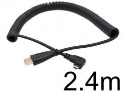 Micro HDMI →  HDMI 変換アダプタ（伸縮調整可能 右L型）