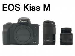 Canon EOS Kiss M ダブルズームキット ブラック(ハードケース付き）