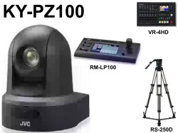 JVC HD PTZ リモートカメラ KY-PZ100  /  VR-4HD / リーベック RS-250D /  JVC RM-LP100 リモートカメラコントローラー セット