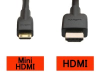 Mini-HDMI - HDMIケーブル (20 cm⑧)