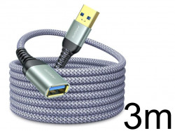 USB3.0 延長ケーブル 3m 高耐久ナイロン編組