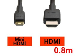 mini HDMI ケーブル(0.8m)