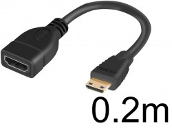HDMI to HDMI 変換アダプタ 20cm(0.2m)
