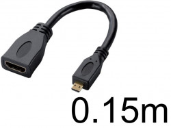Micro HDMI HDMI 変換アダプター 15cm(0.15m)