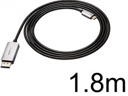 USB-Cディスプレーポートケーブル アルミニウム 1.8ｍ