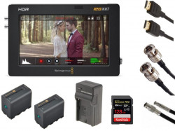 Blackmagic Video Assist 5 ” 12G HDR ＋SD128GB＋2本BNCケーブル＋バッテリーチャージャーセット