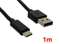 USB Type(A-C)ケーブル(1m)（白/黒）