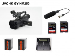 JVC 4K GY-HM250＋バッテリーチャージャー＋マイクセット