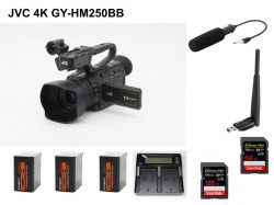 JVC 4K GY-HM250BB＋バッテリーチャージャー＋アンテナ付セット