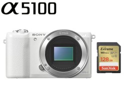 SONY α5100(白) (ボディーのみ) SDカード 128G付属