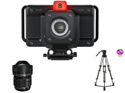 Blackmagic Studio Camera 4K Plus＋OLYMPUS(7-14mm)レンズ＋Libec  RS-250D三脚セット