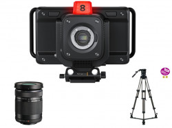 Blackmagic Studio Camera 4K Plus＋OLYMPUS(40-150mm)レンズ＋Libec  RS-250D三脚セット
