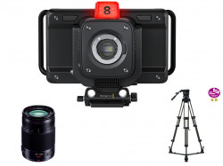 Blackmagic Studio Camera 4K Plus＋Panasonic(35-100mm)レンズ＋Libec  RS-250D三脚セット