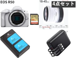 Canon EOS R50 ホワイト RF-S18-45 IS STM レンズキット SDカード 128G付属