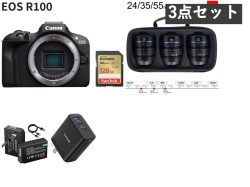 Canon EOS R100 ＋ SIRUI Night Walker レンズ 3本セット+ バッテリ充電器 セット LP-E17