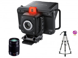 Blackmagic Studio Camera 4K Pro＋Panasonic(35-100mm)レンズ＋Libec  RS-250D三脚セット