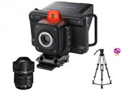 Blackmagic Studio Camera 4K Pro＋OLYMPUS(7-14mm)レンズ＋Libec  RS-250D三脚セット