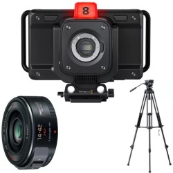 Blackmagic Studio Camera 4K Plus・ LUMIX G X VARIO PZ 14-42mm F3.5-5.6 ASPH・Libec リーベック TH-Z ミッドスプレッダーセット