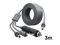 Starlink Mini用 電源ケーブル / 3メートル / USB C 12-24V シガーライタープラグと DC オス電源ケーブルコード