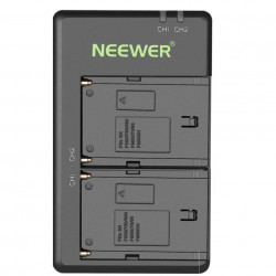 Neewer USBデュアルバッテリー充電器 SONY NP-F550 570 750 770 970 960 975用