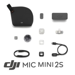 DJI Mic Mini 2S（1 TX + 1 モバイル RX + 充電ケース） AIノイズキャンセリング【内蔵ストレージ約14.5 GB、24-bit内部収録と32-bitフロート 】